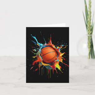 Farbige Basketball Splash Slam Dunk Basketball Sp Karte