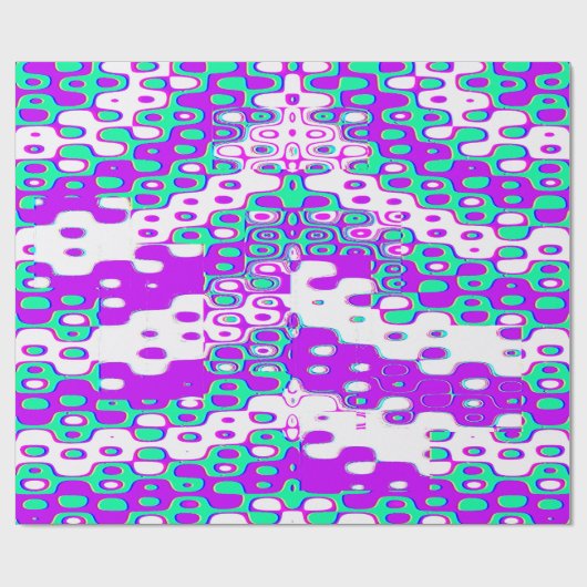 Farbige Bauhaus-Geometrie-Muster Geschenkpapier (Flach)