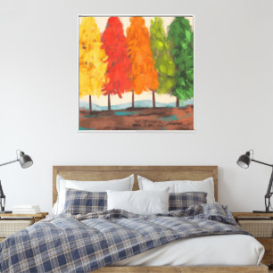Farbige Baum Kunst Landschaft Leinwanddruck