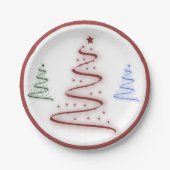 Farbige Bäume Pappteller (Vorderseite)