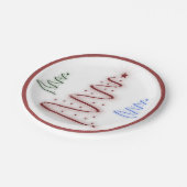 Farbige Bäume Pappteller (Schrägansicht)