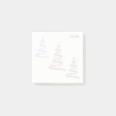 Farbige Bäume Post-it Klebezettel (Vorderseite)