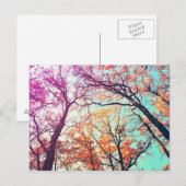 Farbige Bäume Postkarte (Vorne/Hinten)