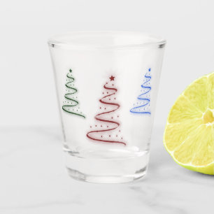 Farbige Bäume Schnapsglas