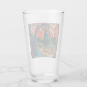 Farbige Bäume und Flussgemälde Glas (Rückseite)