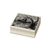 Farbige Bäume und Flussgemälde Gummistempel (Stempel)