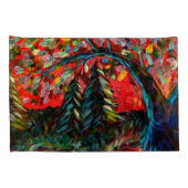 Farbige Bäume und Flussgemälde Kissenbezug (Rückseite-Rechts)