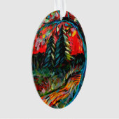 Farbige Bäume und Flussgemälde Ornament (Vorderseite)