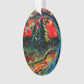Farbige Bäume und Flussgemälde Ornament (Vorderseite)