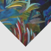 Farbige Bäume und Flussgemälde Seidenpapier (Ausschnitt)