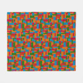 Farbige Bausteine Fleecedecke (Vorderseite (Horizontal))
