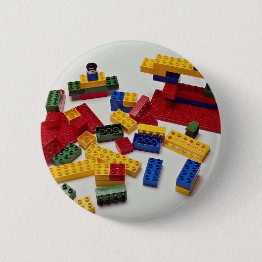 Farbige Bausteine für Kinder Button (Vorderseite)