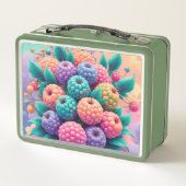 Farbige Beeren 1. Klasse Stern 2025 Metall Brotdose (Rückseite)