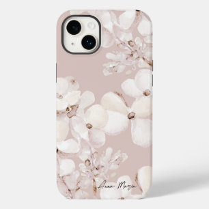 Farbige, beige Blume mit weißer Wasserfarbe, Monog Case-Mate iPhone 14 Plus Hülle