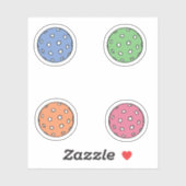 Farbige Beipackzettel Aufkleber (Blatt)