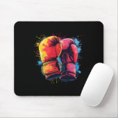 Farbige bemalte Boxhandschuhe beim künstlerischen  Mousepad (Mit Mouse)