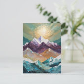 Farbige Berge Postkarte (Stehend Vorderseite)