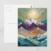 Farbige Berge Postkarte (Vorne/Hinten)