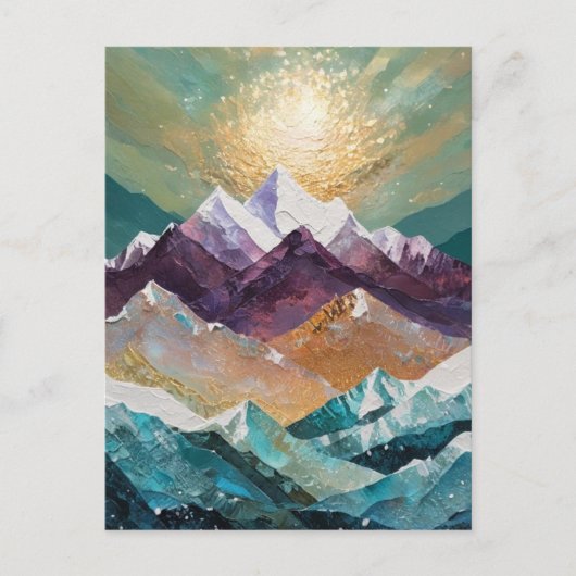 Farbige Berge Postkarte (Vorderseite)