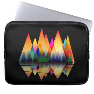 FARBIGE BERGFORMEN NATUR WALD LAPTOPSCHUTZHÜLLE