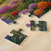 Farbige Bergsee-Blumen-Kunst Puzzle (Seite)