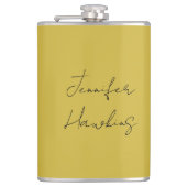 Farbige berufliche schlichte Handschrift Flachmann (Vorderseite)