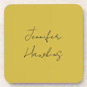 Farbige berufliche schlichte Handschrift Getränkeuntersetzer (Vorderseite)