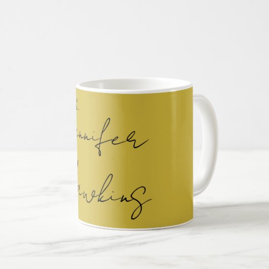 Farbige berufliche schlichte Handschrift Kaffeetasse (VorderseiteRechts)
