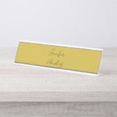 Farbige berufliche schlichte Handschrift Schreibtischnamensplakette (Vorderseite )