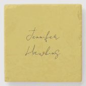 Farbige berufliche schlichte Handschrift Steinuntersetzer (Vorderseite)