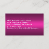 Farbige Berufliche Standard-Visitenkarte Visitenkarte (Rückseite)