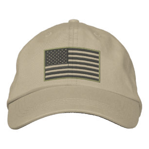 Farbige, bestickte Farbe der US-Flagge Kappe