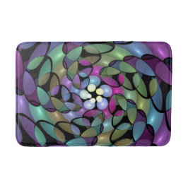 Farbige Bewegungen Abstrakte Trippy Fraktal Art Badematte