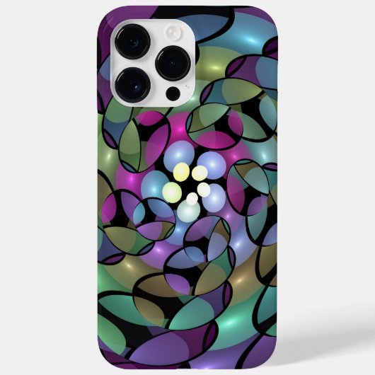 Farbige Bewegungen Abstrakte Trippy Fraktal Art Case-Mate iPhone Hülle (Rückseite)