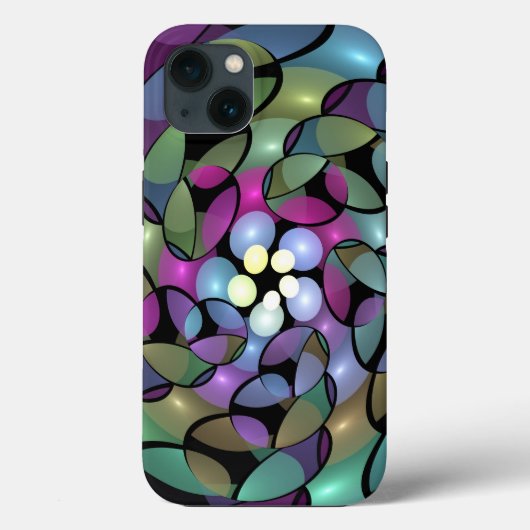 Farbige Bewegungen Abstrakte Trippy Fraktal Art Case-Mate iPhone Hülle (Rückseite)