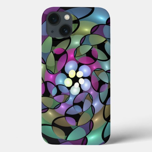 Farbige Bewegungen Abstrakte Trippy Fraktal Art Case-Mate iPhone Hülle (Rückseite)