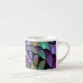 Farbige Bewegungen Abstrakte Trippy Fraktal Art Espressotasse (Rechts)