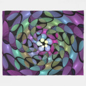 Farbige Bewegungen Abstrakte Trippy Fraktal Art Fleecedecke (Vorderseite (Horizontal))