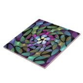 Farbige Bewegungen Abstrakte Trippy Fraktal Art Fliese (Seite)