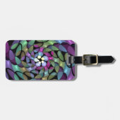 Farbige Bewegungen Abstrakte Trippy Fraktal Art Gepäckanhänger (Vorderseite horizontal)
