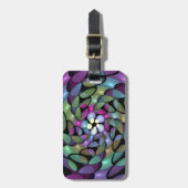 Farbige Bewegungen Abstrakte Trippy Fraktal Art Gepäckanhänger (Vorderseite vertikal)