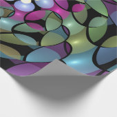 Farbige Bewegungen Abstrakte Trippy Fraktal Art Geschenkpapier (Ecke)