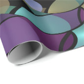 Farbige Bewegungen Abstrakte Trippy Fraktal Art Geschenkpapier (Rolleneckpunkt)