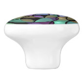 Farbige Bewegungen Abstrakte Trippy Fraktal Art Keramikknauf (Seitenansicht)