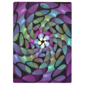 Farbige Bewegungen Abstrakte Trippy Fraktal Art Klemmbrett (Rückseite)
