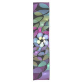 Farbige Bewegungen Abstrakte Trippy Fraktal Art Kurzer Tischläufer (Vorderseite)