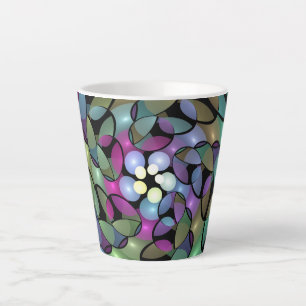 Farbige Bewegungen Abstrakte Trippy Fraktal Art Milchtasse
