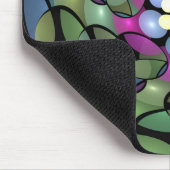 Farbige Bewegungen Abstrakte Trippy Fraktal Art Mousepad (Ecke)