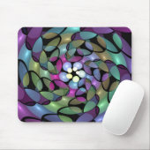Farbige Bewegungen Abstrakte Trippy Fraktal Art Mousepad (Mit Mouse)