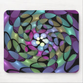 Farbige Bewegungen Abstrakte Trippy Fraktal Art Mousepad (Vorne)